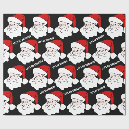 LASS'S GO BRANDON CHRISTMAS SANTA Wrapping Paper Geschenkpapier (Flach)