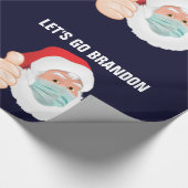 LASS'S GO BRANDON CHRISTMAS SANTA Wrapping Paper Geschenkpapier (Ecke)