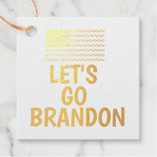 LASS'S GO BRANDON GOLD FOIL GIFT TAGS