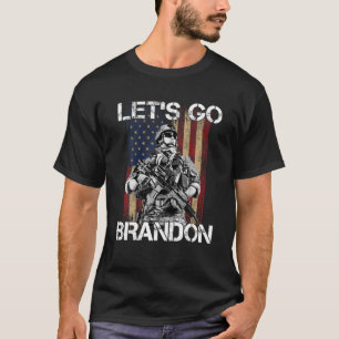 Lass'S Go Brandon Konservative US-Flagge Veteran V T-Shirt