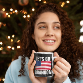 LASS'S GO BRANDON PATRIOTIC KAFFEE MUGS ZWEIFARBIGE TASSE