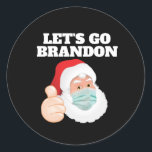 LASS'S GO BRANDON SANTA CHRISTMAS STICKERS<br><div class="desc">LET'S GO BRANDON SANTA STICKERS</div>