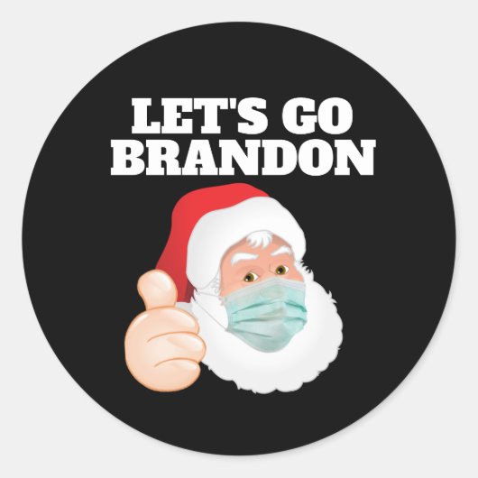 LASS'S GO BRANDON SANTA CHRISTMAS STICKERS (Vorderseite)