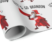 LASS'S GO BRANDON SANTA CHRISTMAS WRAPPING PAPIER GESCHENKPAPIER (Rolleneckpunkt)