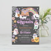 Lass''s Go Ghouls Hippie Halloween-Party Einladung (Stehend Vorderseite)