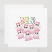 Lass's Go Ghouls - Niedlich & Funny Halloween Einladung (Vorne/Hinten)