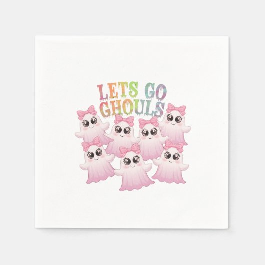 Lass's Go Ghouls - Niedlich & Funny Halloween Serviette (Vorderseite)