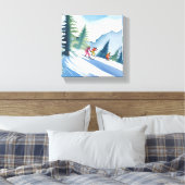 Lass's Go Ski | Winterfarbe Leinwanddruck (Insitu (Schlafzimmer))