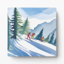 Lass's Go Ski | Winterfarbenmalerei