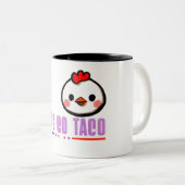 Lass's Go Taco Funny Chicken Face - Niedlich Kawai Zweifarbige Tasse (VorderseiteRechts)