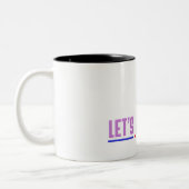 Lass's Go Taco Funny Chicken Face - Niedlich Kawai Zweifarbige Tasse (Links)