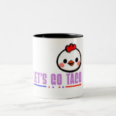 Lass's Go Taco Funny Chicken Face - Niedlich Kawai Zweifarbige Tasse (Mittel)