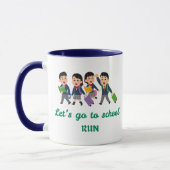 Lass's Go to School, Run! Zurück zur Schule Tasse (Links)