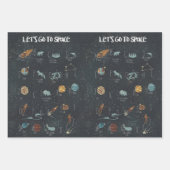 Lass's Go To Space Geschenkpapier Set (Vorderseite 3)