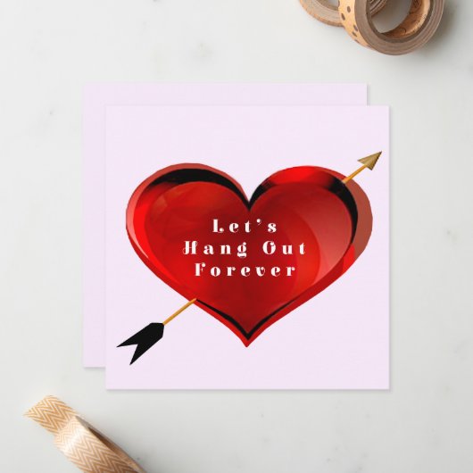 Lass's Hang Out Note Card Mitteilungskarte (Vorderseite/Rückseite Beispiel)