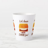 Lass's Have's more Fun Pun Lächeln Cartoon Milchtasse (Vorderseite)