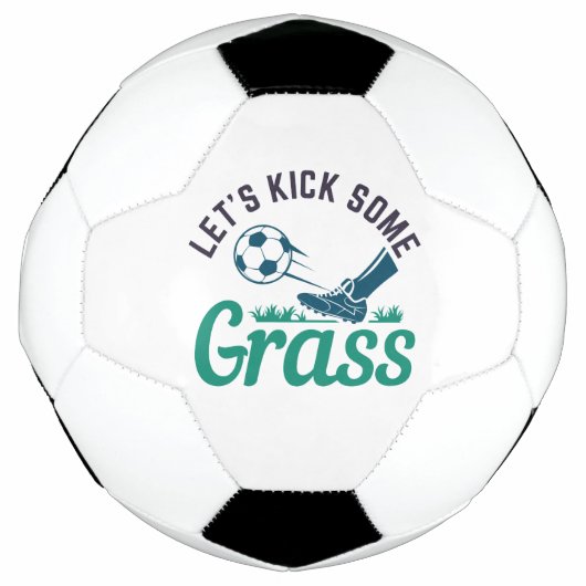 Lass's Kick Einige Gras Fußball (Vorderseite)