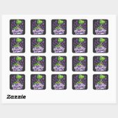 Lass's Make Epilepsy Extinct Awareness Dinosaurier Quadratischer Aufkleber (Blatt)