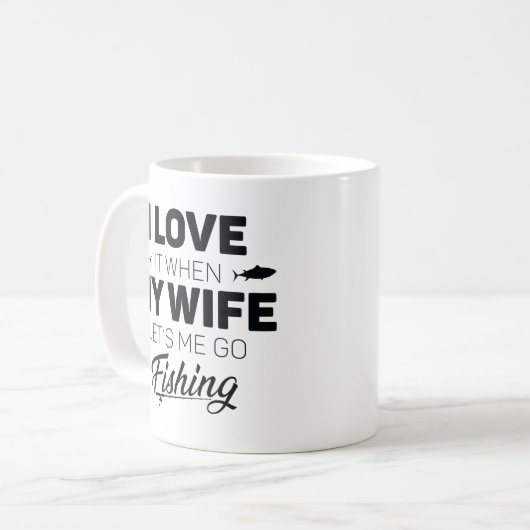 Lass's Me Go Fishing Kaffeetasse (Vorderseite Links)