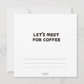 LASS'S MEET FOR COFFEE Flatnote Card Dankeskarte (Rückseite)