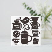 LASS'S MEET FOR COFFEE Flatnote Card Dankeskarte (Stehend Vorderseite)