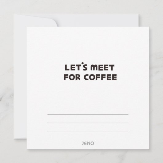 LASS'S MEET FOR COFFEE Flatnote Card Dankeskarte (Rückseite)