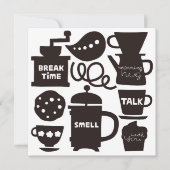 LASS'S MEET FOR COFFEE Flatnote Card Dankeskarte (Vorderseite)