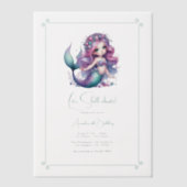 Lass's Muschel-ebrate! Mermaid Birthday Party Pergament Einladungen (Vorderseite)