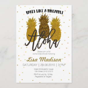 Lass's Party wie eine Ananas Baby Shower Card Einladung