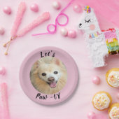 Lass's Paw-ty! Benutzerdefinierter Hund Pappteller (Party)