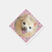 Lass's Paw-ty! Benutzerdefinierter Hund Serviette (Ecke)