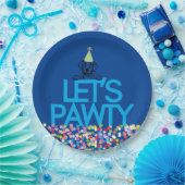"Lass's PAWTY" Labrador Party Blue Paper Teller (Party)