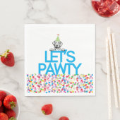 "Lass's PAWTY" Labrador Party Luncheon Napkins Serviette (Beispiel)