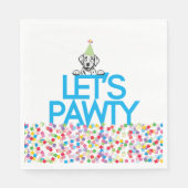 "Lass's PAWTY" Labrador Party Luncheon Napkins Serviette (Vorderseite)