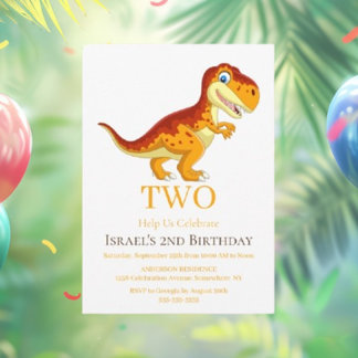 Lass's Roar zu einer Dino-Mite Geburtstagseinladun Einladung