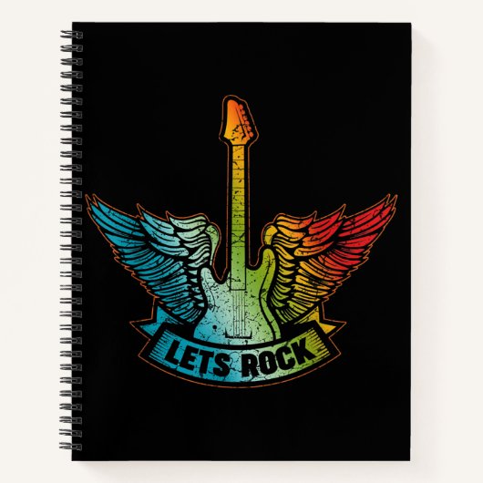 Lass's Rock Legend Rock and Roll Music Gitarre Notizblock (Vorderseite)