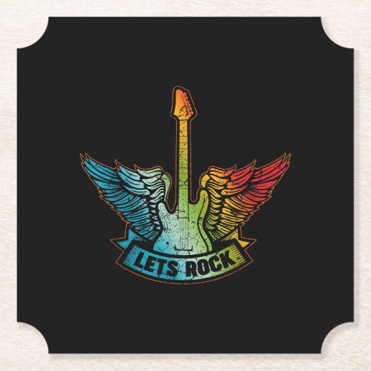 Lass's Rock Legend Rock and Roll Music Gitarre Untersetzer (Vorderseite)