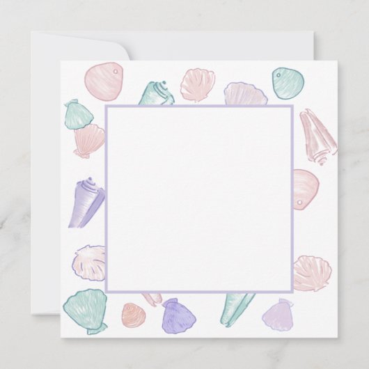 Lass's Shellabrate Seashell Under the Sea Birthday Dankeskarte (Rückseite)