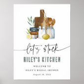 Lass's Stock the Kitchen Brautparty Willkommenszei Poster (Vorne)