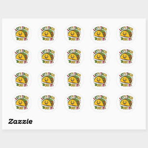 Lass's Taco "Bout It! Funny Taco Sticker - Niedlic