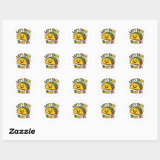 Lass's Taco "Bout It! Funny Taco Sticker - Niedlic (Blatt)