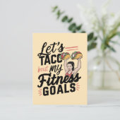 Lass's Taco "über meine Fitness will lustige Entsc Einladungspostkarte (Stehend Vorderseite)