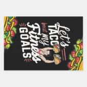 Lass's Taco "über meine Fitness will lustige Entsc Geschenkpapier Set (Vorderseite)