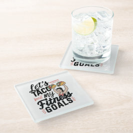 Lass's Taco "über meine Fitness will lustige Entsc Glasuntersetzer
