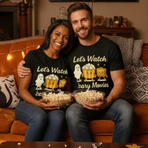 Lass's Watch Beängstigend Movies Ghost Halloween K T-Shirt