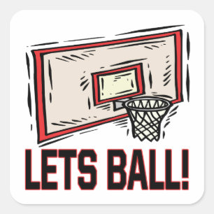 Lässt Ball Quadratischer Aufkleber