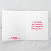 Lässt Dank große gehörnte Eule geben Dankeskarte (Innenseite)