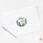 Lasst das Abenteuer beginnen! Duschgeschenk Runder Aufkleber (Umschlag)