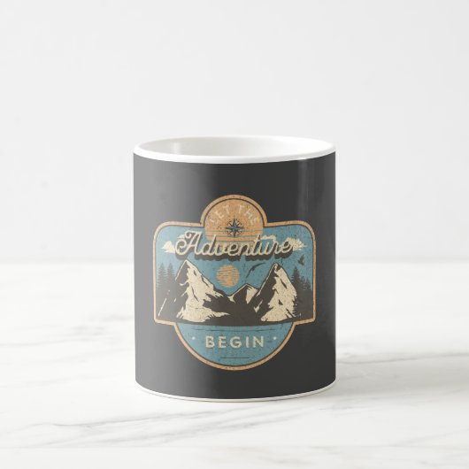 Lasst das Abenteuer beginnen Kaffeetasse (Mittel)