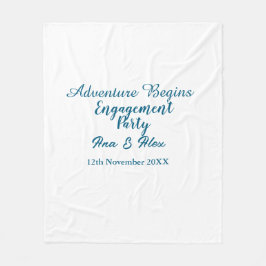 lässt das Abenteuer beginnt Verlobungsfeier Name d Fleecedecke